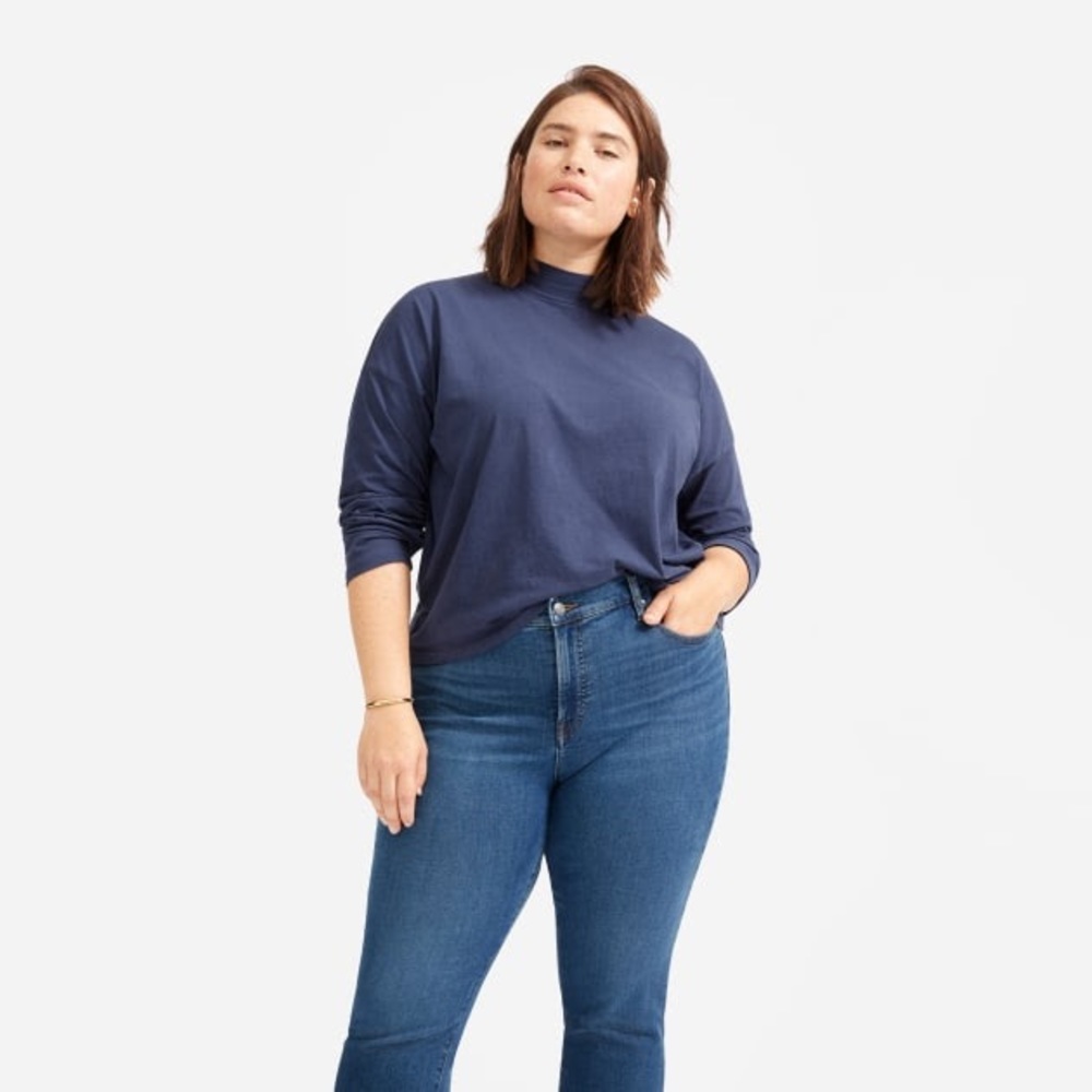 Everlane The Authentic Stretch Mid-Rise Skinny
Size: 28 Tall
Color: Mid Blue - Picture 5 of 5